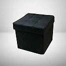 Пуф Серце Коло Квадрат 35 х 35 х 40 см  шкірозамінник дорогий колір під замовлення, фото 2