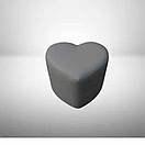 Пуф Серце Коло Квадрат 35 х 35 х 40 см  шкірозамінник дорогий колір під замовлення, фото 4