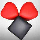 Пуф Серце Коло Квадрат 35 х 35 х 40 см  шкірозамінник дорогий колір під замовлення, фото 5