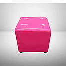 Пуф Серце Коло Квадрат 35 х 35 х 40 см  шкірозамінник дорогий колір під замовлення, фото 7