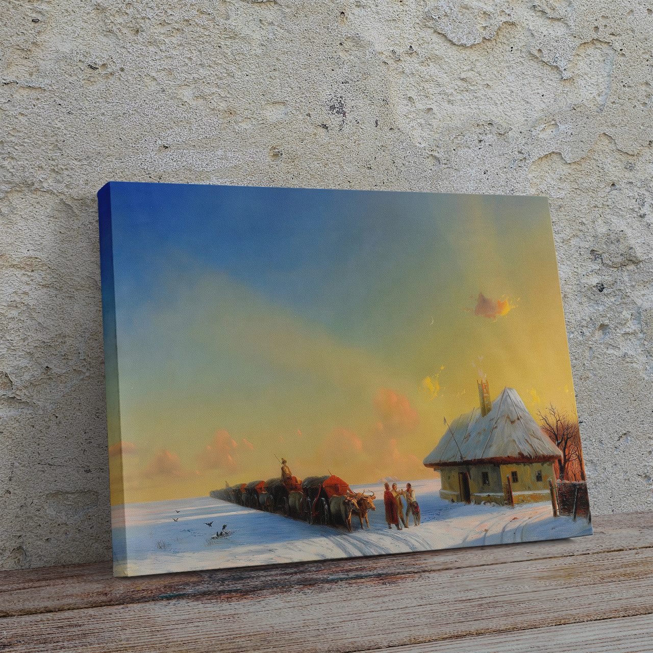 Картина на полотні "Айвазовський Іван, Чумаки в Україні", 40×60см