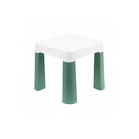 Дитячий табурет ТехноК 0884TXK, біло-зелений, до 75 кг 32 х 32 х 28 см, Toyman