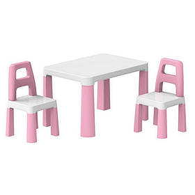 Дитячий стіл із двома стільцями ТехноК 0457TXK рожевий, Toyman