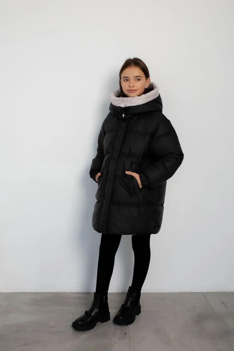 Пуховик зимовий для дівчинки Майлі, 128-158р.