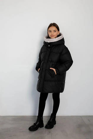 Пуховик зимовий для дівчинки Майлі, 128-158р., фото 1