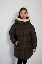 Пуховик зимовий для дівчинки Майлі, 128-158р.