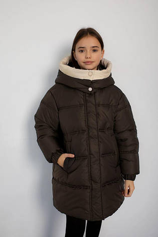 Пуховик зимовий для дівчинки Майлі, 128-158р., фото 3