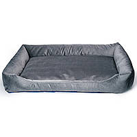 Лежак для котів і собак сірий Cat Joy L 90х60х15 см лежанка ліжечко ліжко