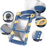 Дитяче сидіння для унітаза Safety Kids Childr Toilet Trainer зі сходами та ручками, фото 5