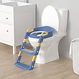 Дитяче сидіння для унітаза Safety Kids Childr Toilet Trainer зі сходами та ручками, фото 3