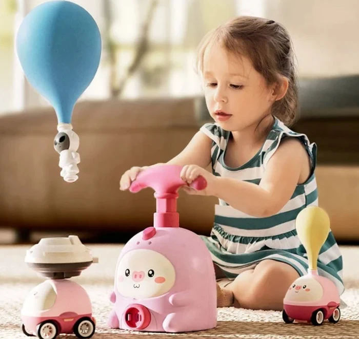 Аеромобіль balloon car машинка з кулькою Aerodynamics Reaction FORCE Principle <unk> Інтерактивна іграшка