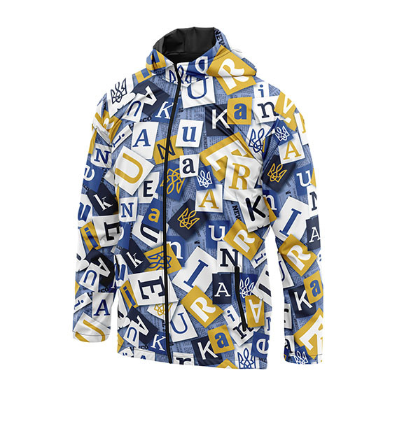 Куртка вітровка класична жіноча «Українська абетка»