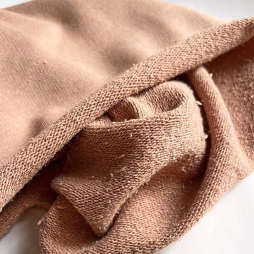 2х нитка двонитка щільна петля трикотаж полотно кориця