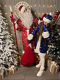 Костюми Діда Мороза та Снігурочки велюровий костюм новорічні костюми Дід Мороз, Дід Мороз і Снігуронька, фото 4