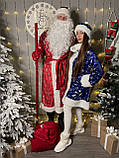 Костюми Діда Мороза та Снігурочки велюровий костюм новорічні костюми Дід Мороз, Дід Мороз і Снігуронька, фото 6