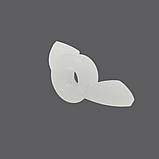 Гайка пластикова баранкова М4, біла, фото 3