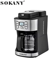 Автоматична крапельна кавоварка 2в1 Sokany SK-506 E, кавомашина з кавомашиною
