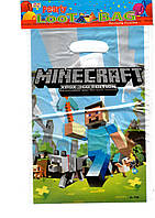Подарунковий пакет поліетиленовий Minecraft Майнкрафт 25х16см 10шт