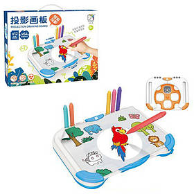 Проектор SD806 (24шт) 33-26см,світло(реагує на бумагу), бумага, фломастери 6шт, слайди, 2 кольори, на бат-ці,