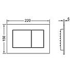 Кнопка зливу для інсталяції TECE подвійна чорна 124393 9240403, фото 2