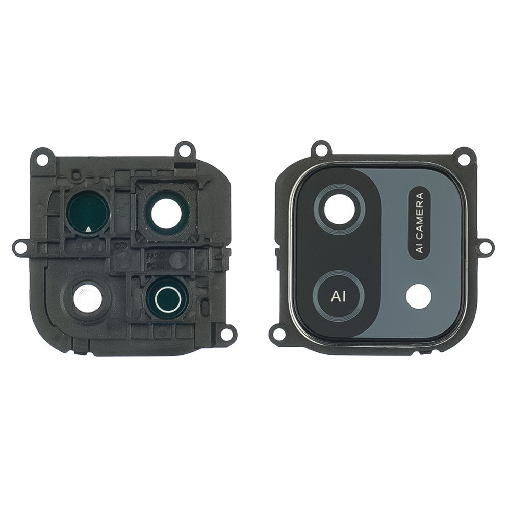 TU Скло камери для Oppo A16e/A16k з чорною рамкою, фото 1