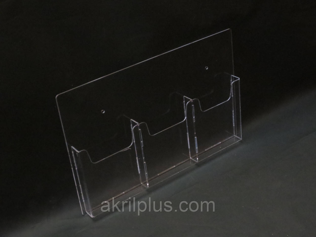 Настінна буклетниця на 3 кишені під євроформат 210*100 мм