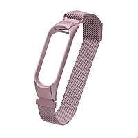 Ремінець сумісний з Mi Band 3 4 milanese loop колір pink lilac mayak