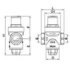 Редуктор тиску води ROHO R1201-075 поршневий 3/4" 125478 RO0144, фото 5