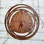 Дизайнерские настенные деревянные часы, фото 3