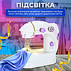 Швейна машинка багатофункціональна двошвидкісна подвійна нитка переносна з педаллю на батарейках, фото 7