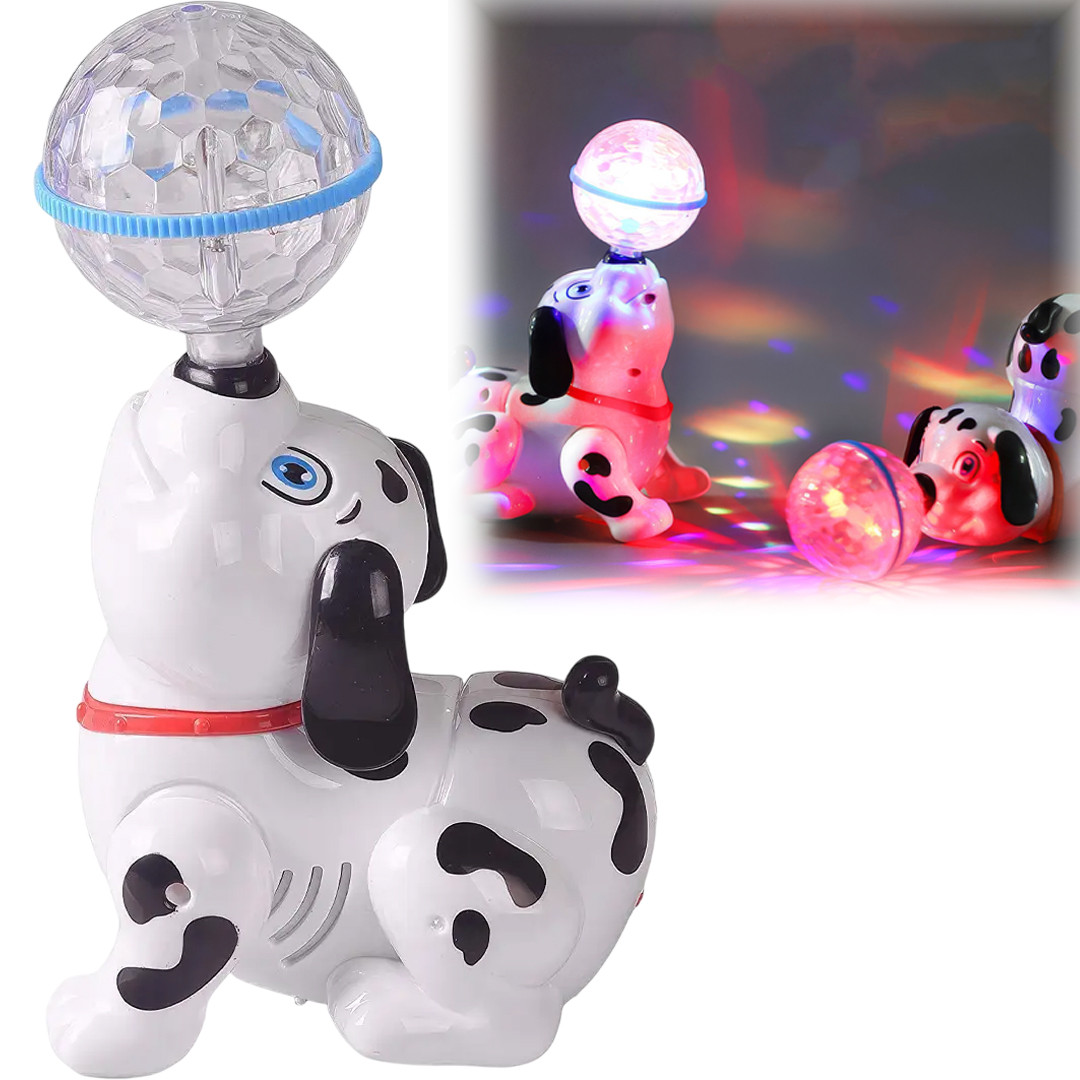 Танцююче Цуценя зі звуковими та світловими ефектами Dog Dancing YJ388-19 Білий На батарейках