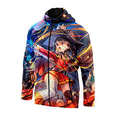 Куртка вітровка класична чоловіча «Megumin in battle. Konosuba»
