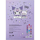 Набір кольорового двостороннього паперу Kite Kuromi 15 кольорів А4 HK24-250-2, фото 4