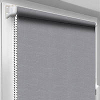 Рулонна штора, тканина ЛЬОН 7436 сіра