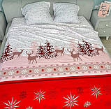 Постільна білизна бязь Олені червоний, фото 2