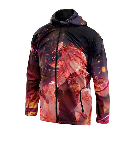Куртка вітровка класична жіноча «Yae Miko in dress. Genshin Impact»