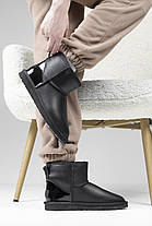 Зимові Жіночі Черевики UGG Mini Varnish Heel Black / УГГ Міні Варніш Хіл Чорні, фото 6