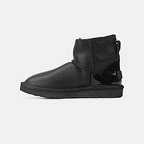 Зимові Жіночі Черевики UGG Mini Varnish Heel Black / УГГ Міні Варніш Хіл Чорні, фото 4