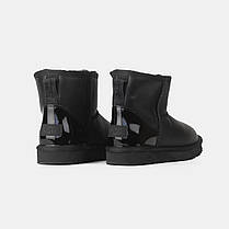 Зимові Жіночі Черевики UGG Mini Varnish Heel Black / УГГ Міні Варніш Хіл Чорні, фото 6