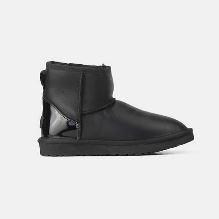 Зимові Жіночі Черевики UGG Mini Varnish Heel Black / УГГ Міні Варніш Хіл Чорні, фото 1