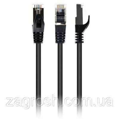 Promo Ціна! Патч-корд 5м S/FTP Cat 6A CU LSZH black Cablexpert (PP6A-LSZHCU-BK-5M) - тільки на ZaGrosh.com.ua, фото 1
