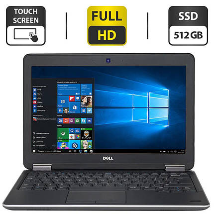 Нетбук Б-клас Dell Latitude E7240/ 12.5" (1920x1080) Сенсорний/ Core i7-4600U/ 8 GB RAM/ 512 GB SSD/ HD 4400, фото 1