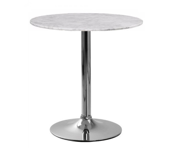 Стіл Вега70R круглий діаметр 70 см білий верзаліт, фото 1