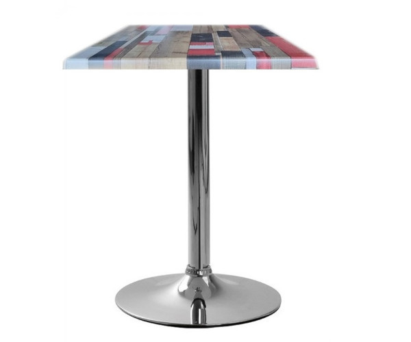 Стіл Вега70MUL квадратний 70*70 см різнокольоровий верзаліт, фото 1