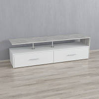 Тумбочка під ТВ Forte Adela Ш 1400 / 416 / Р 350 Бетон - Білий