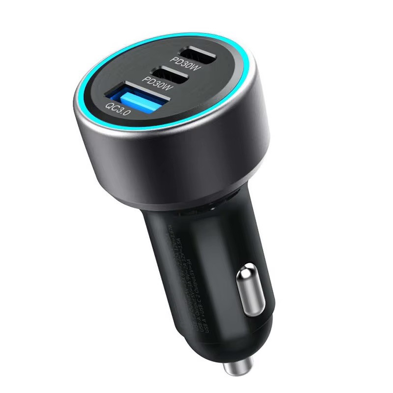 Зарядка у прикурювач 2 USB Type C + 1 USB 82.5W, USB C зарядне від прикурювача автозарядка для телефона PD