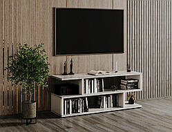 ТВ тумба Id27-178 Ш 1400 / В 526 / Г 398 Бетон-Білий