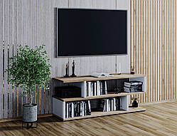 ТВ тумба Id27-178 Ш 1400 / В 526 / Г 398 Дуб сонома-Білий