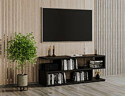 ТВ тумба Id27-178 Ш 1400 / В 526 / Г 398 Чорний