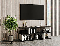 ТВ тумба Id27-178 Ш 1400 / В 526 / Г 398 Чорний-Білий